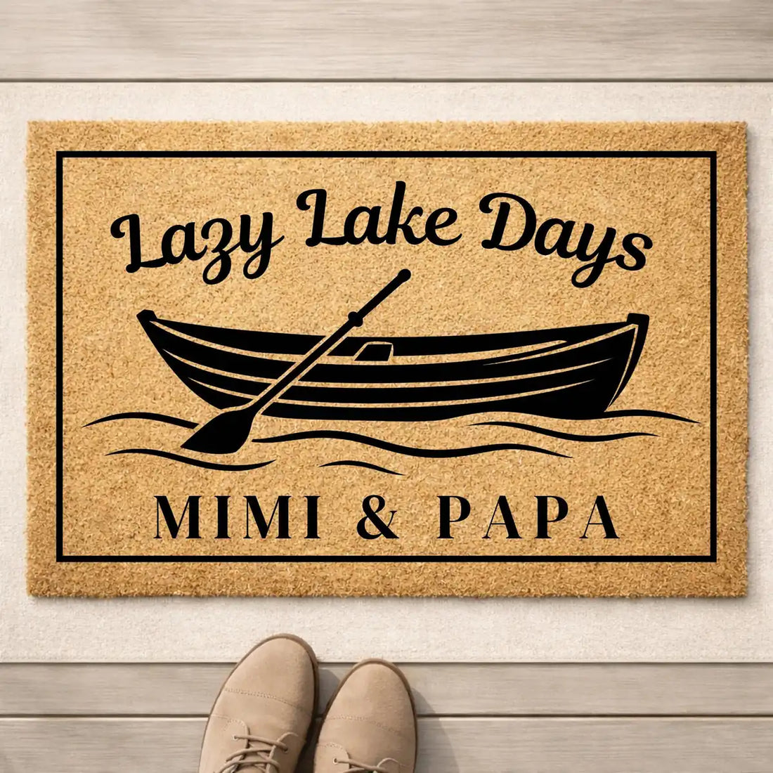 lazy lake days lake house welcome custom grandparents gift personalized doormat lifestyle 02