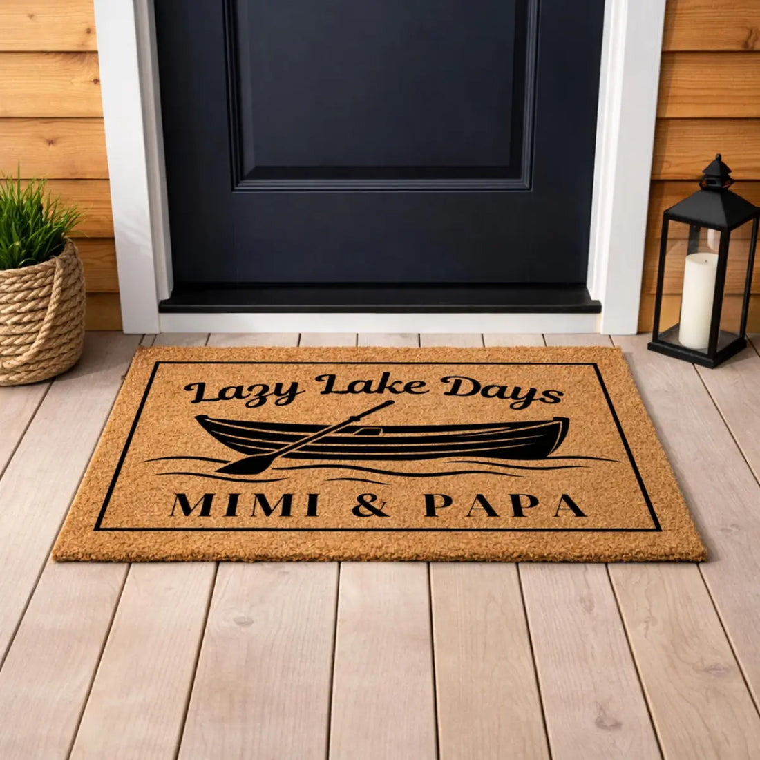 lazy lake days lake house welcome custom grandparents gift personalized doormat lifestyle 02