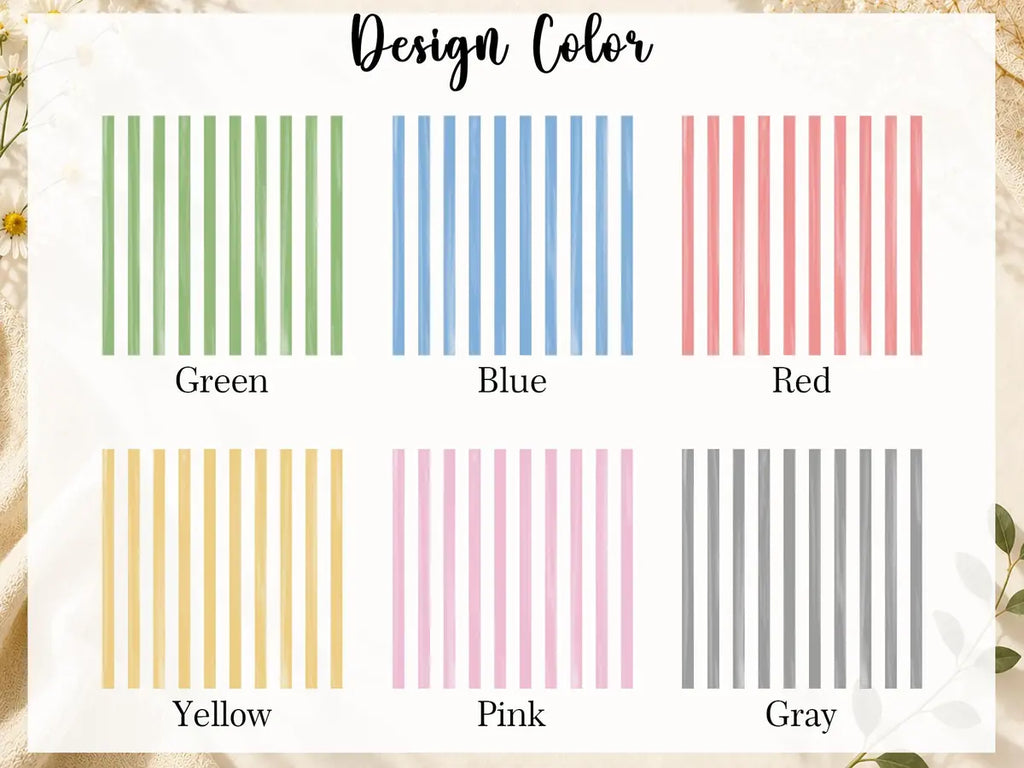Color options chart showing available color choices for personalized bestie ceramic jewelry dish