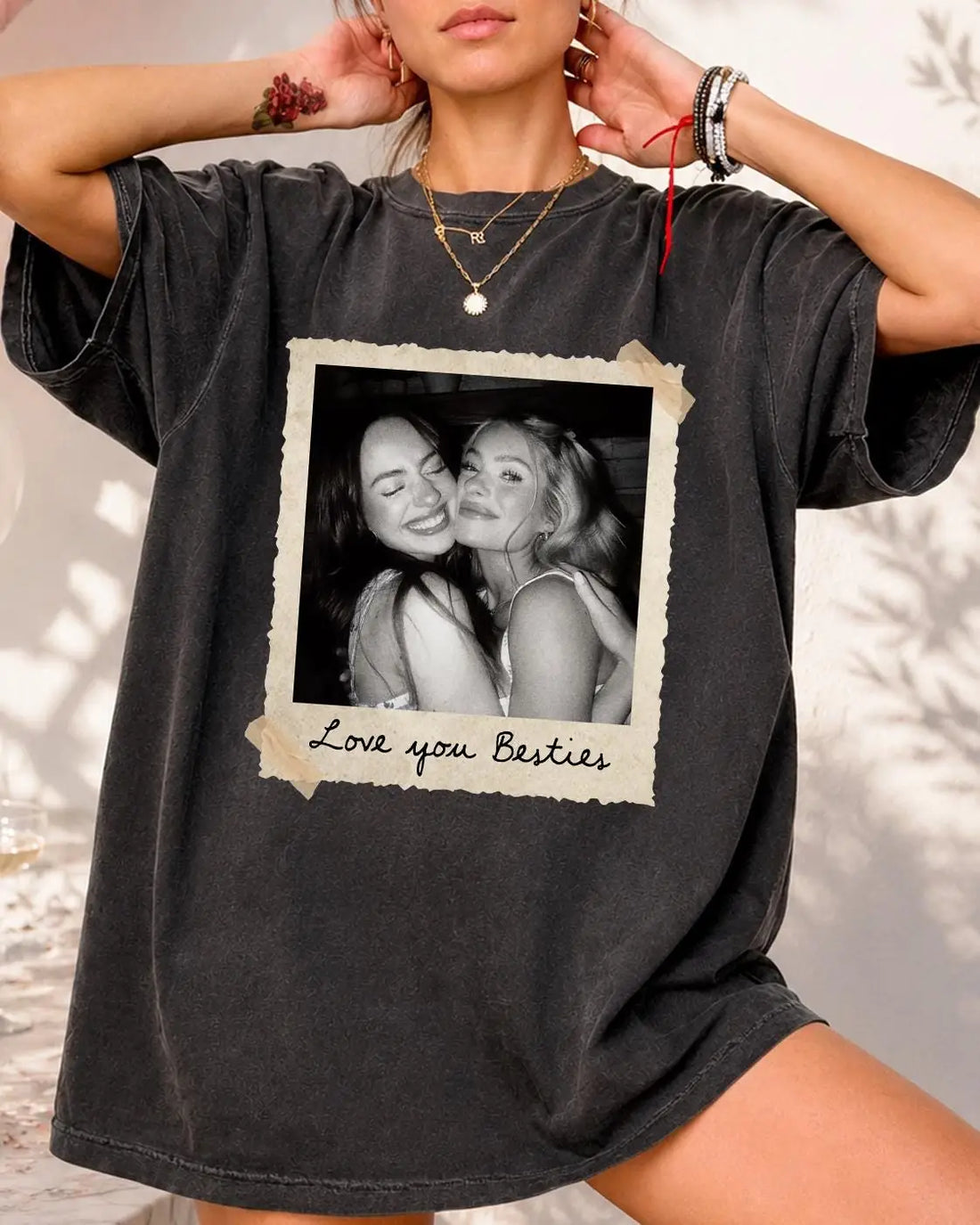 love-you-besties-vintage-custom-photo-best-friend-gift-comfort-colors-t-shirt custom photo Comfort Colors T-Shirt model mockup preview 06