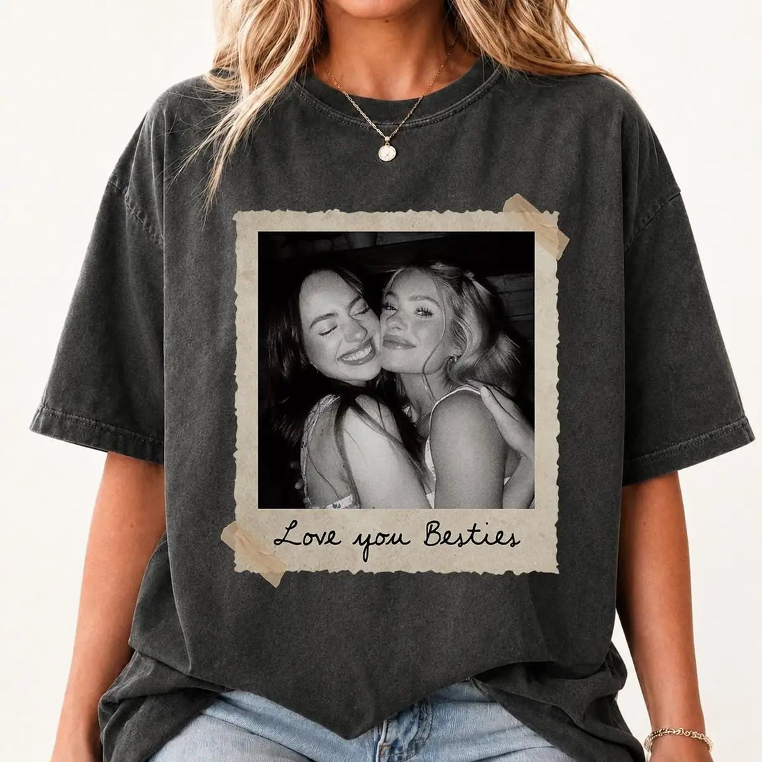 love-you-besties-vintage-custom-photo-best-friend-gift-comfort-colors-t-shirt custom photo Comfort Colors T-Shirt model mockup preview 06