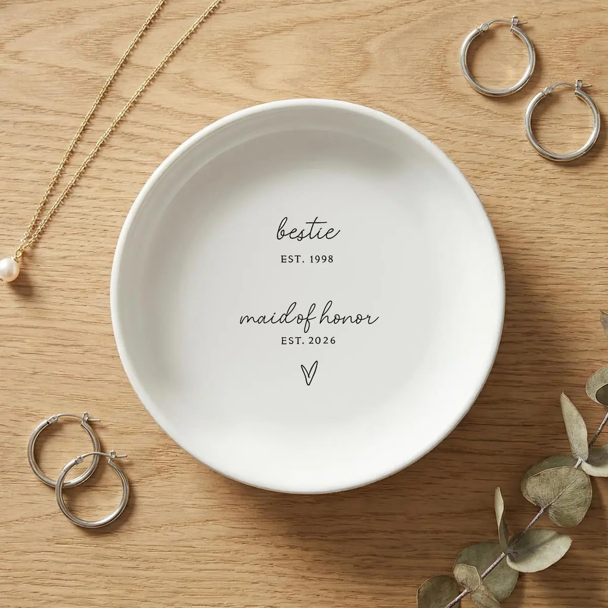 Maid of Honor Proposal Gift, Jewelry Dish for Maid of Honor, Best Friend Wedding Gift in gift packaging