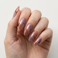 mauve brown marble oval press on nails watercolor lifestyle 02