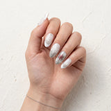 milky white 3d french tip almond press on nails winter snowflake glitter mockup 01