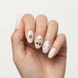 milky white 3d hand painted oval short press on nails cherry strawberry mockup 01