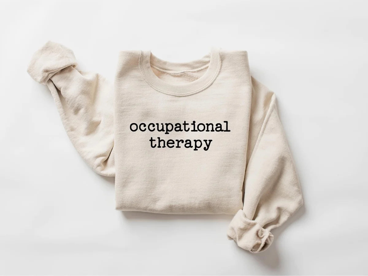 Minimal Occupational Therapy Crewneck Sweatshirt alternate product view.