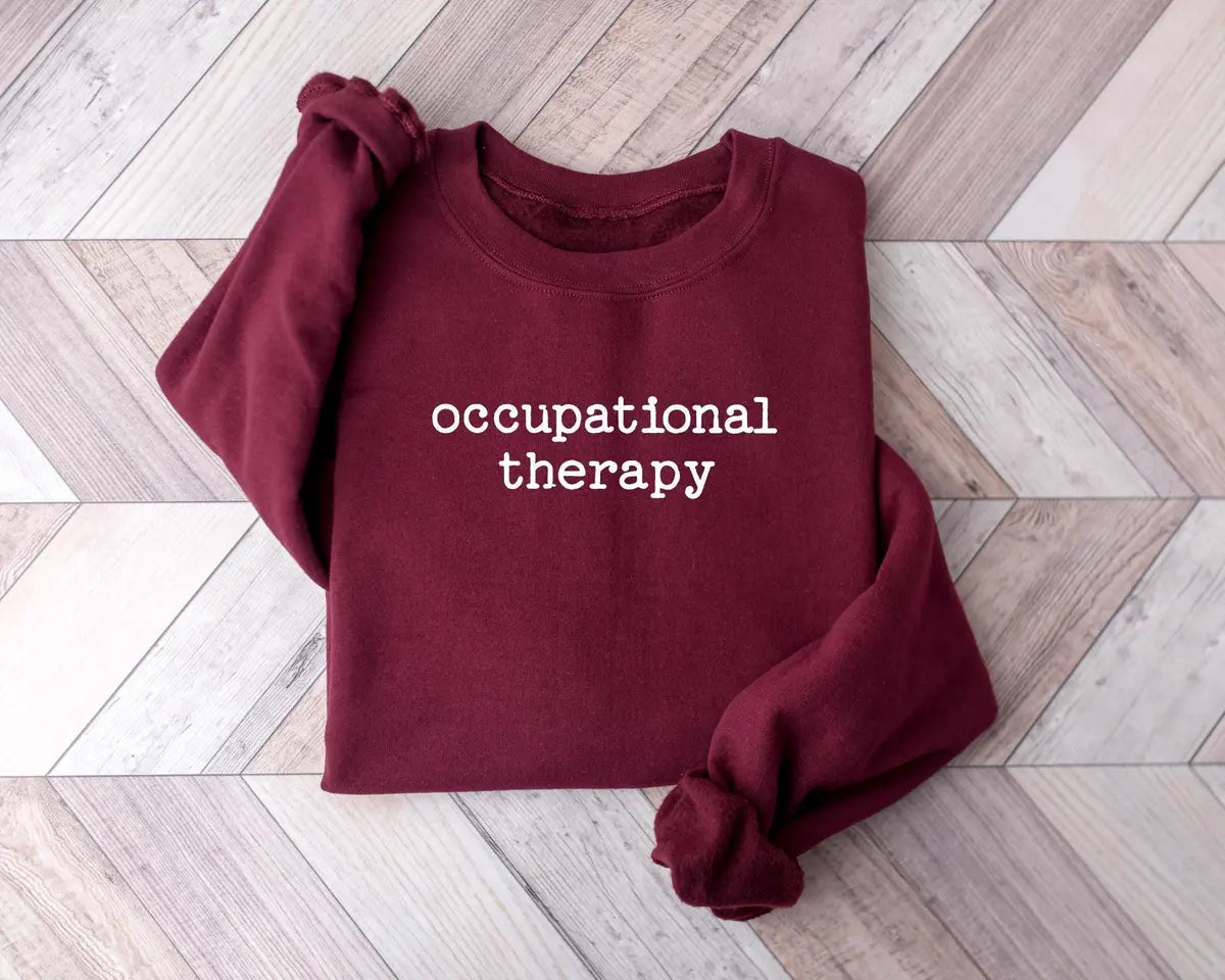 Minimal Occupational Therapy Crewneck Sweatshirt alternate product view.