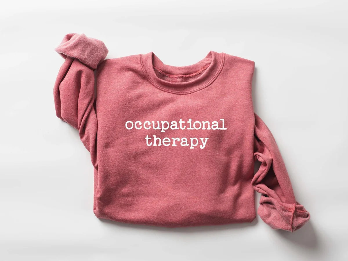 Minimal Occupational Therapy Crewneck Sweatshirt alternate product view.