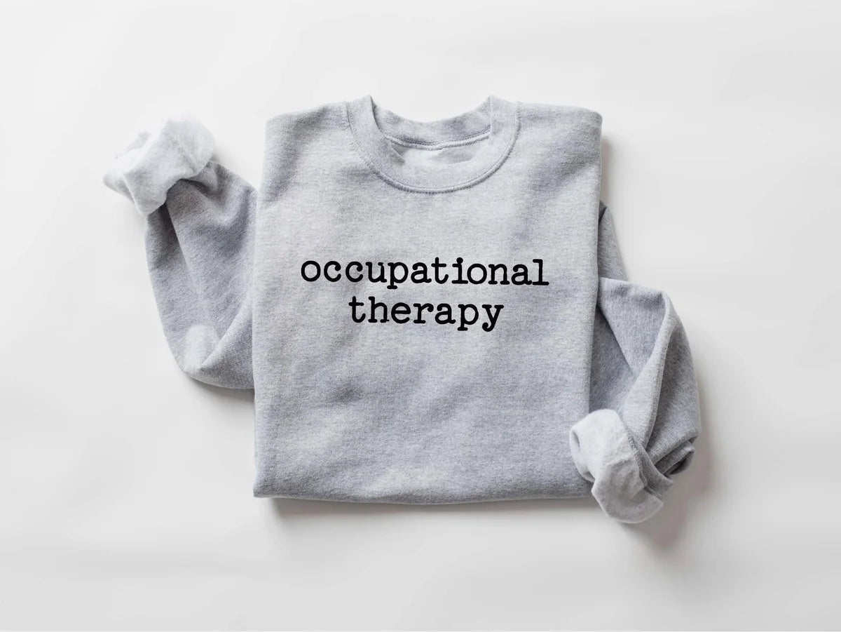 Minimal Occupational Therapy Crewneck Sweatshirt alternate product view.