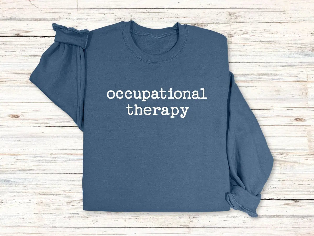 Minimal Occupational Therapy Crewneck Sweatshirt alternate product view.