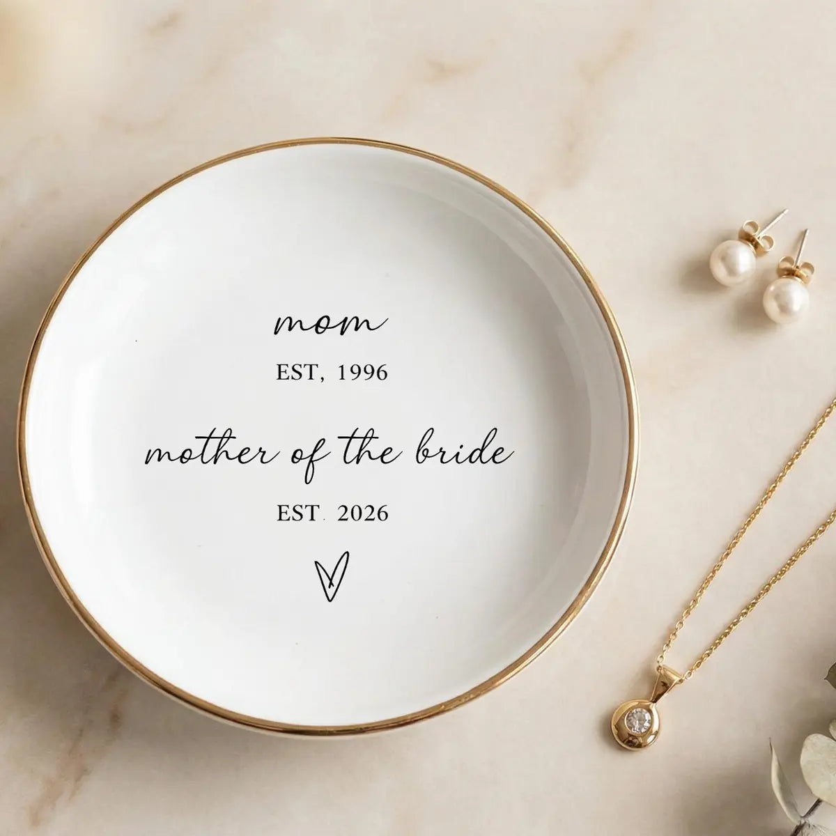 Mother Of The Bride Gift, Mom Jewelry Dish, Wedding Gift For Mother Of The Bride, Custom Ring Dish For Mom