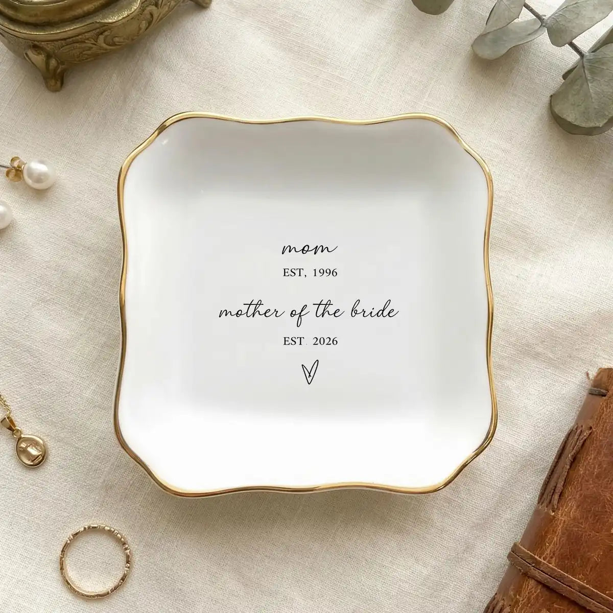 Mother Of The Bride Gift, Mom Jewelry Dish, Wedding Gift For Mother Of The Bride, Custom Ring Dish For Mom variant