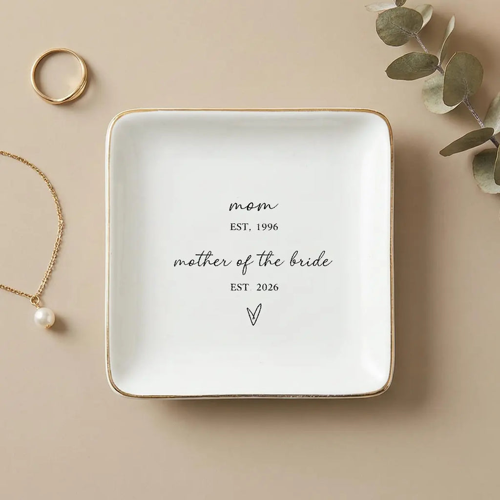 Mother Of The Bride Gift, Mom Jewelry Dish, Wedding Gift For Mother Of The Bride, Custom Ring Dish For Mom variant