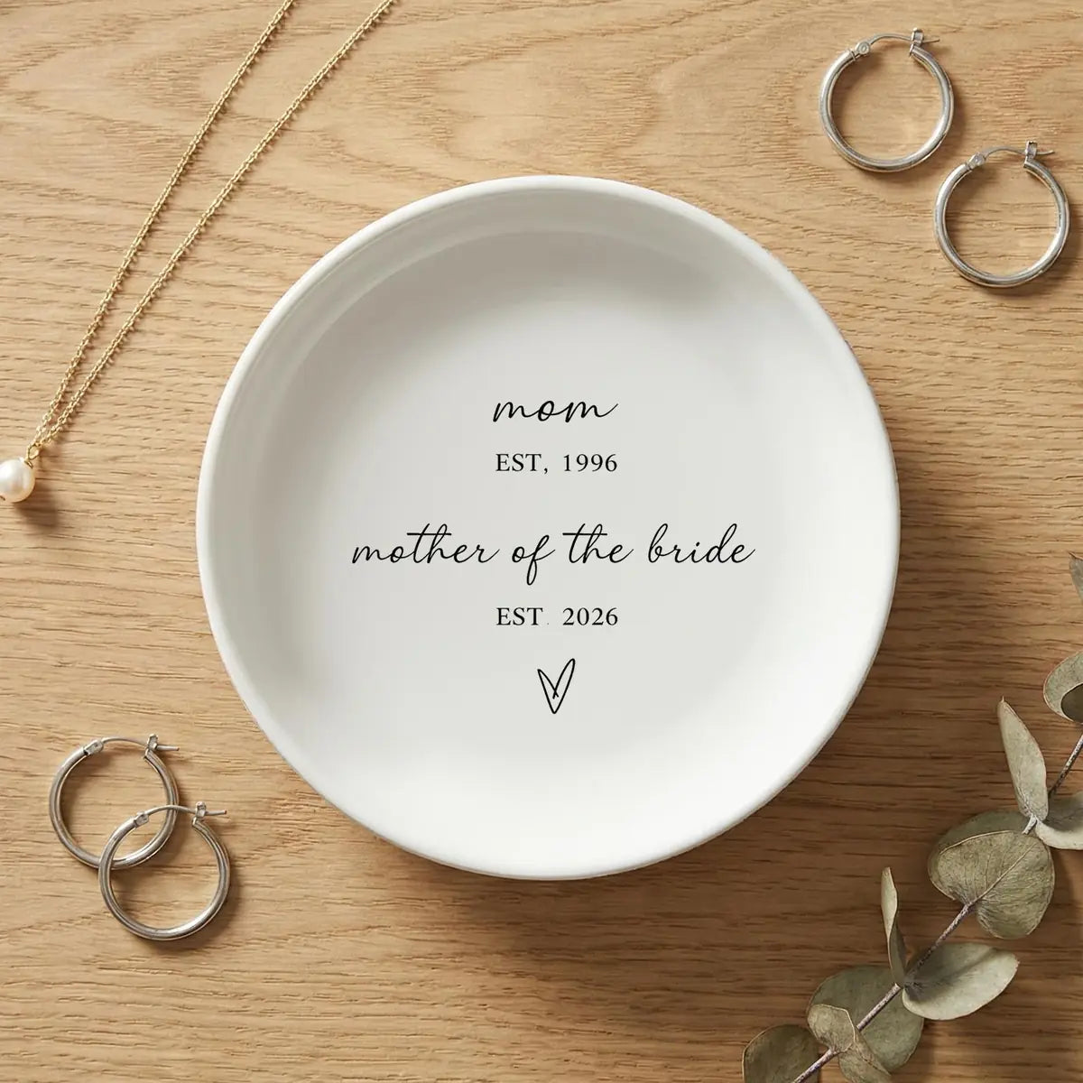 Mother Of The Bride Gift, Mom Jewelry Dish, Wedding Gift For Mother Of The Bride, Custom Ring Dish For Mom variant