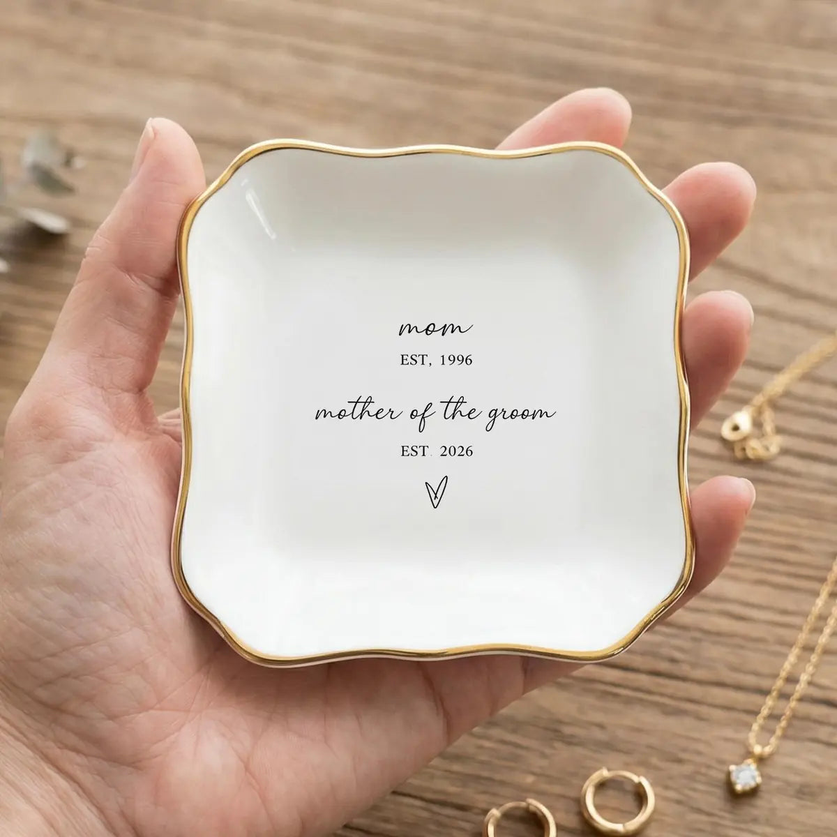 Mother Of The Groom Gift, Mom Jewelry Dish, Wedding Gift For Mother Of The Groom, Custom Ring Dish For Mom variant