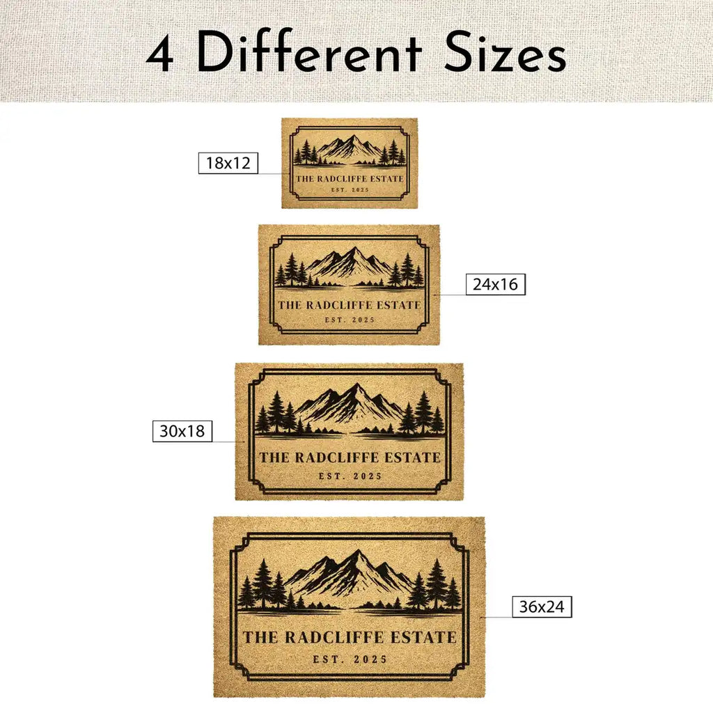 mountain forest custom cabin retreat personalized doormat lifestyle 02