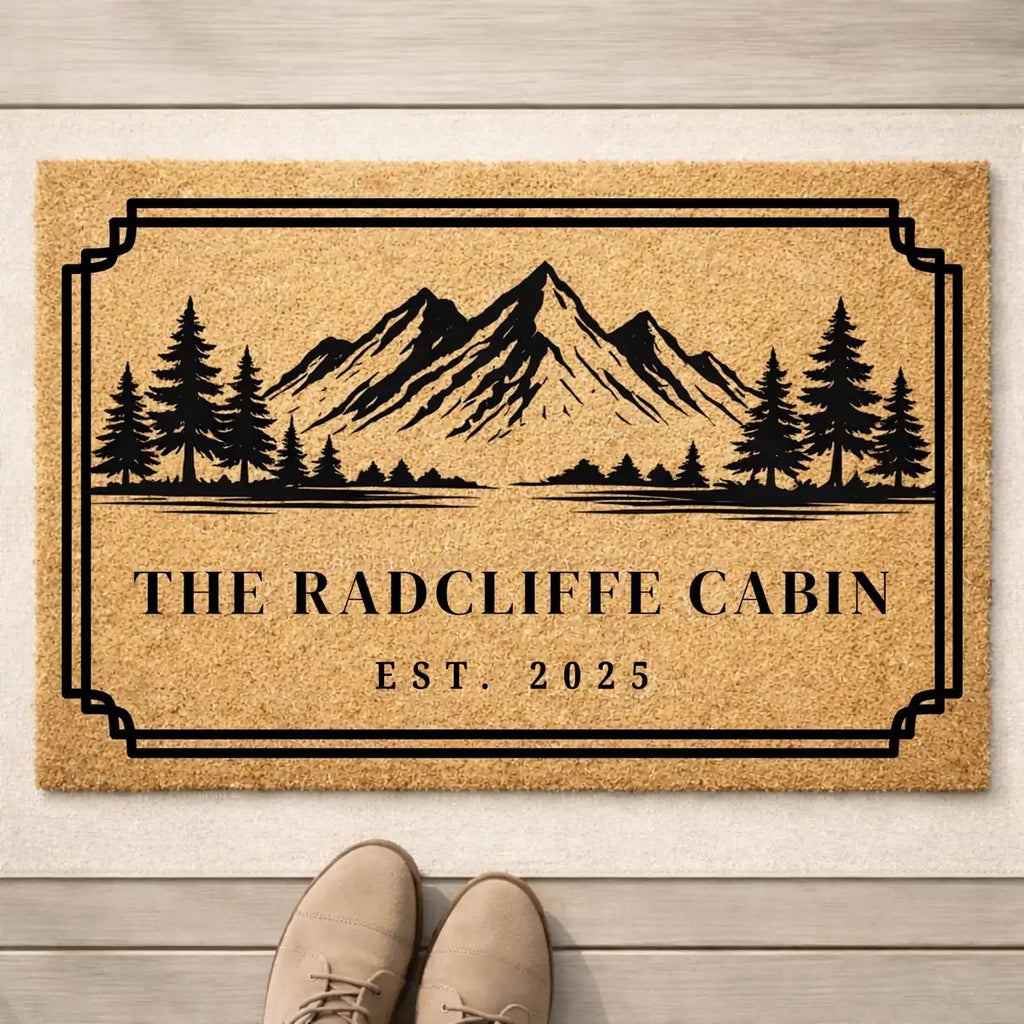 mountain forest custom cabin retreat personalized doormat package 07