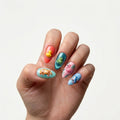 multicolor 3d almond press on nails summer animal cat duck frog mockup 01