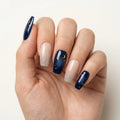 navy nude silver hand painted ombre square press on nails gold moon star lifestyle 02