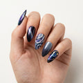 navy purple silver 3d cat eye almond press on nails galaxy star swirl mockup 01
