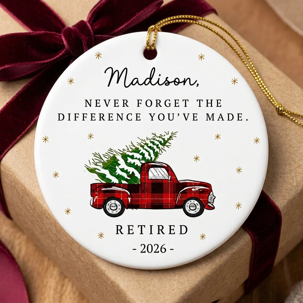 never forget the difference you ve made retirement personalized ornament gift