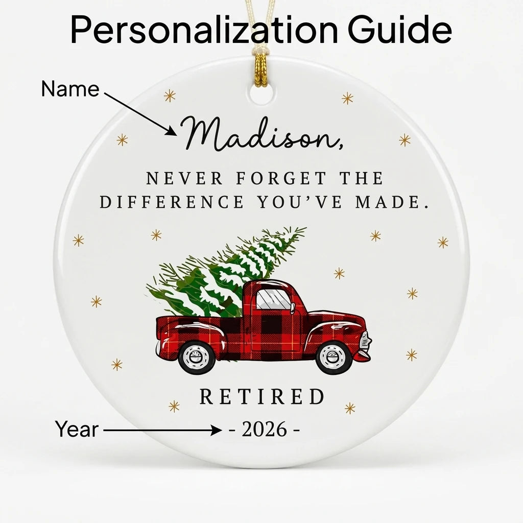 never forget the difference you ve made retirement personalized ornament guide
