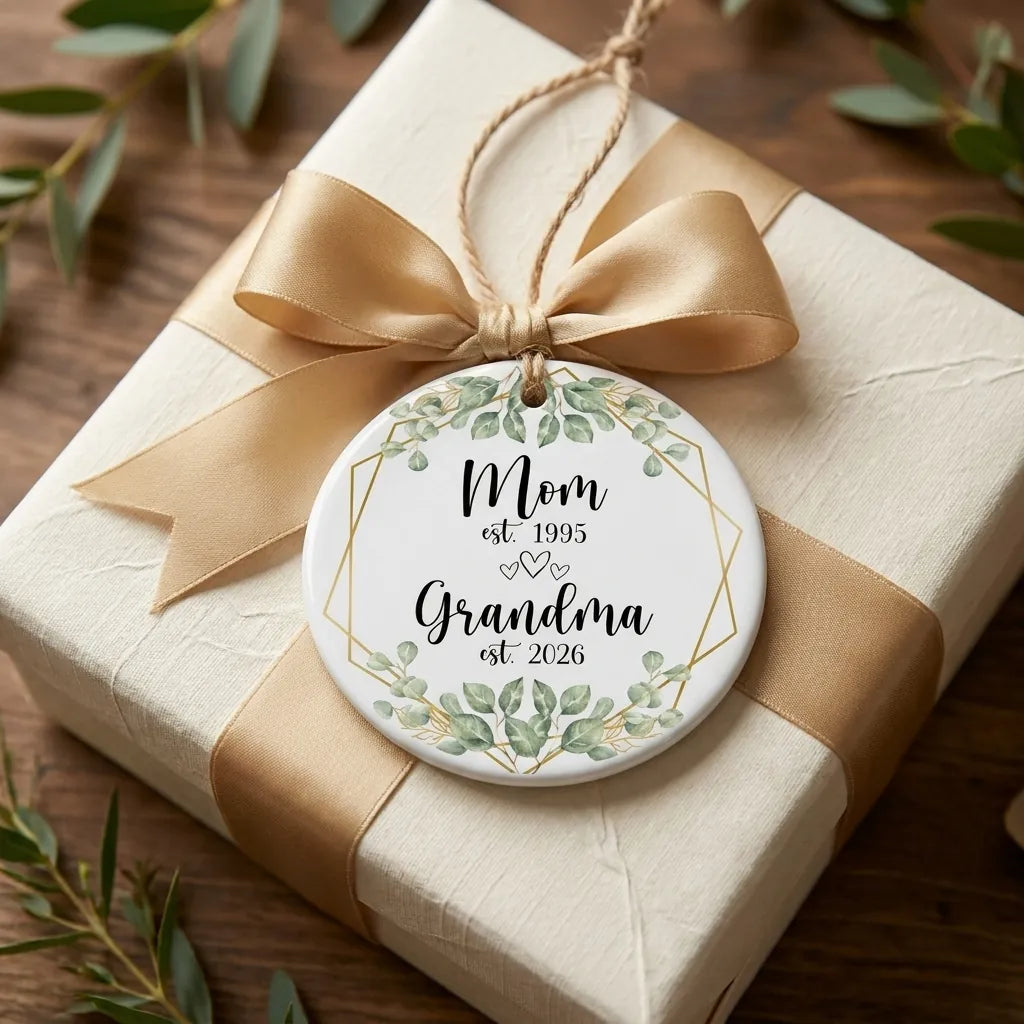 new grandma announcement personalized ornament gift