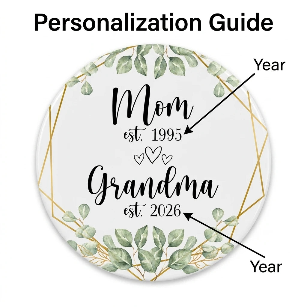 new grandma announcement personalized ornament guide