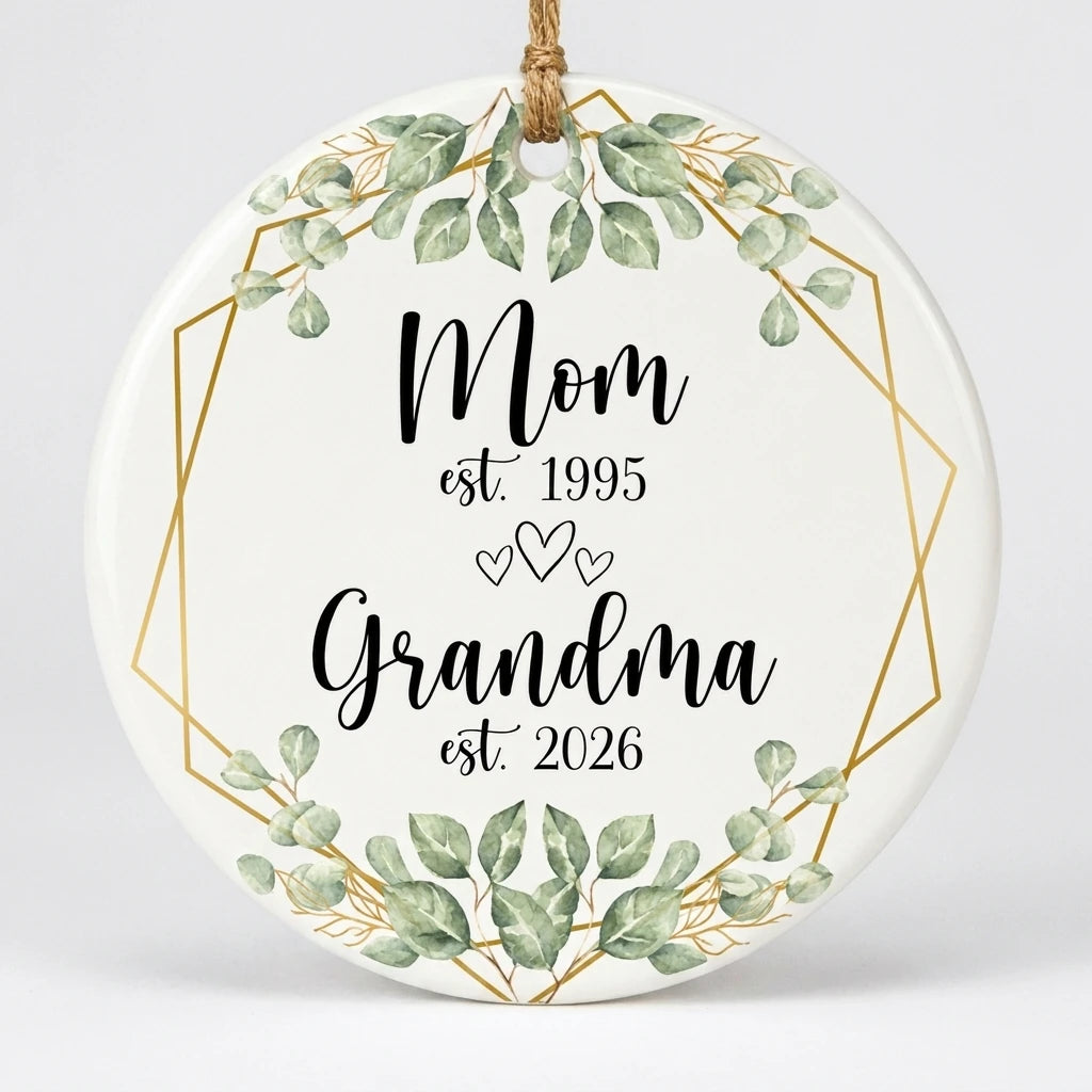 new grandma announcement personalized ornament hero