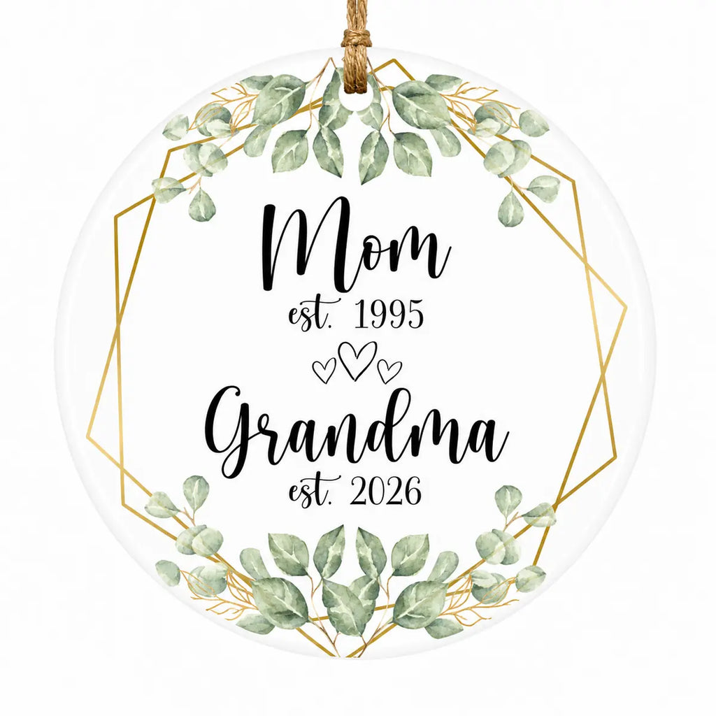 new grandma announcement personalized ornament lifestyle