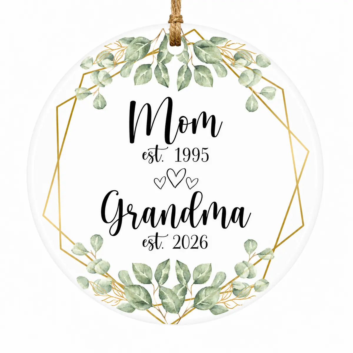 new grandma announcement personalized ornament lifestyle