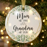 new grandma announcement personalized ornament tree