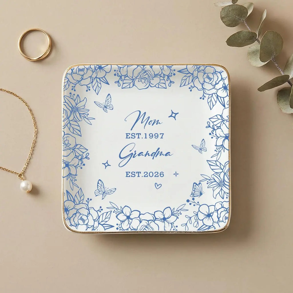 Grandma Ring Dish , New Grandma Gift Jewelry Dish, Mothers Day Grandma Gift, Grandma Keepsake Dish variant