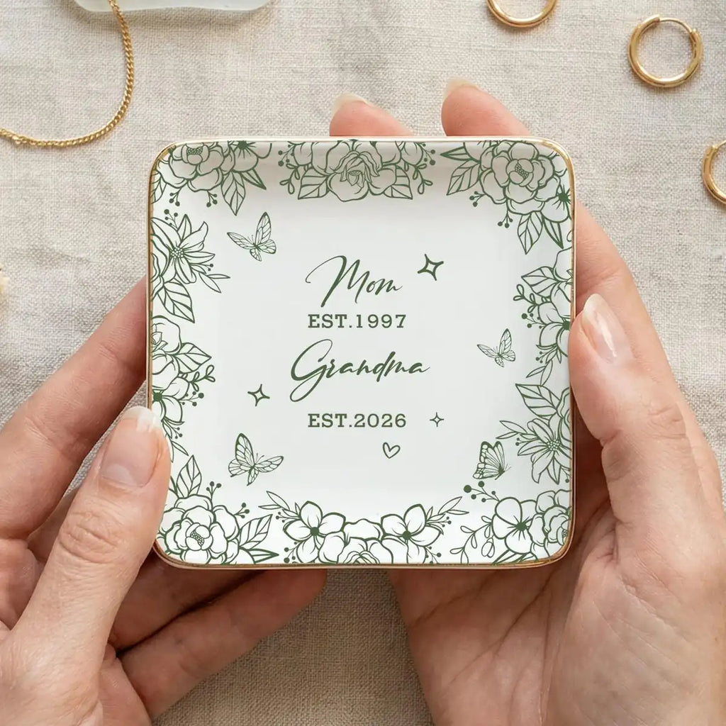Grandma Ring Dish , New Grandma Gift Jewelry Dish, Mothers Day Grandma Gift, Grandma Keepsake Dish variant