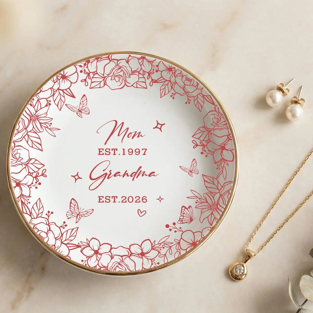 Grandma Ring Dish , New Grandma Gift Jewelry Dish, Mothers Day Grandma Gift, Grandma Keepsake Dish variant