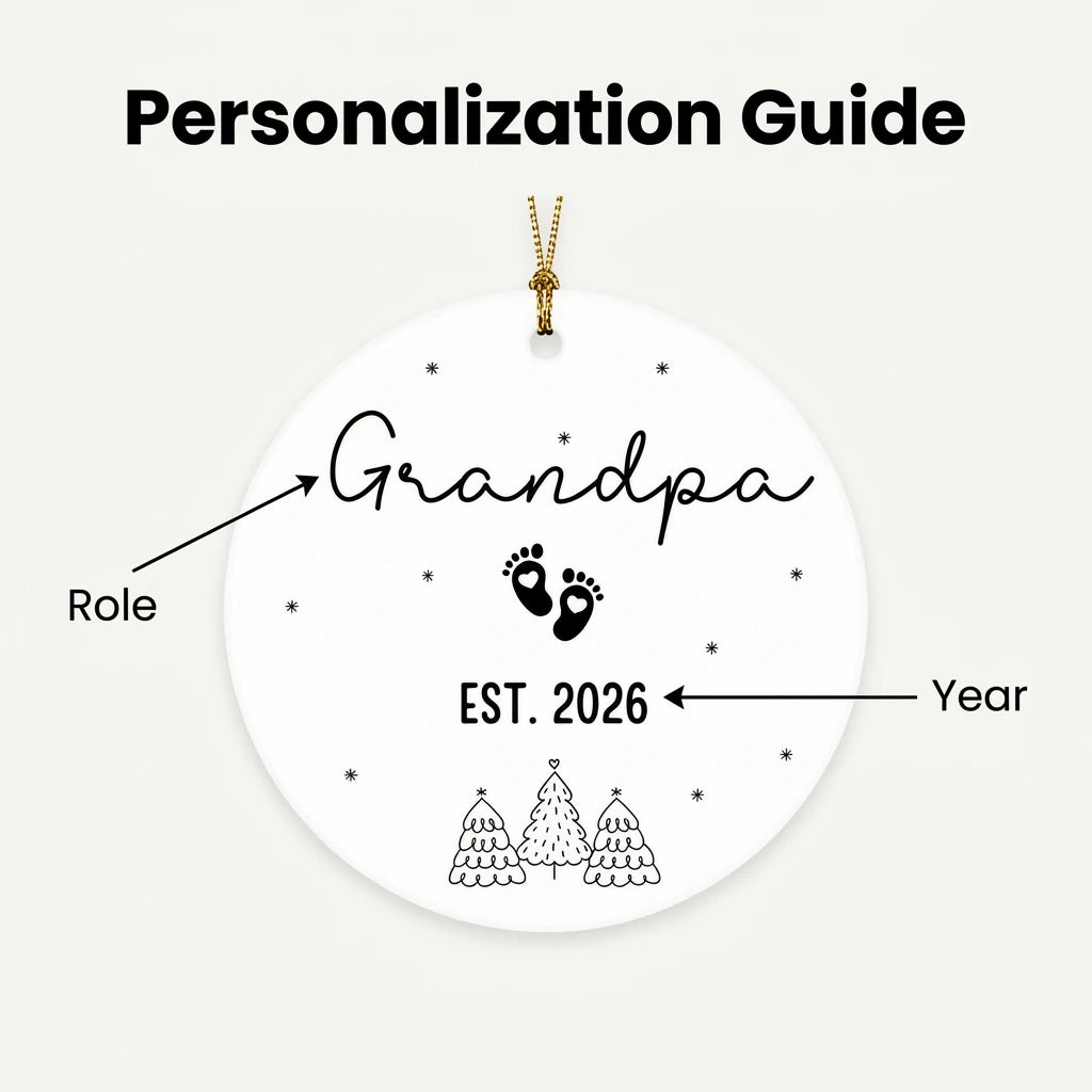 new grandpa personalized ornament guide
