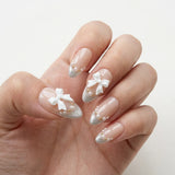 nude 3d french tip almond press on nails ribbon bow pearl mockup 02