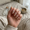 nude 3d stiletto medium press on nails multicolor gemstone cross star charms box 02