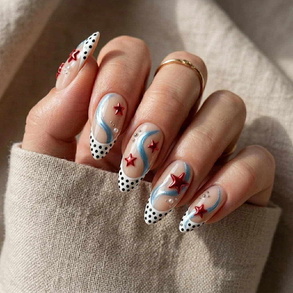 nude french tip 3d almond medium press on nails stars mockup 02