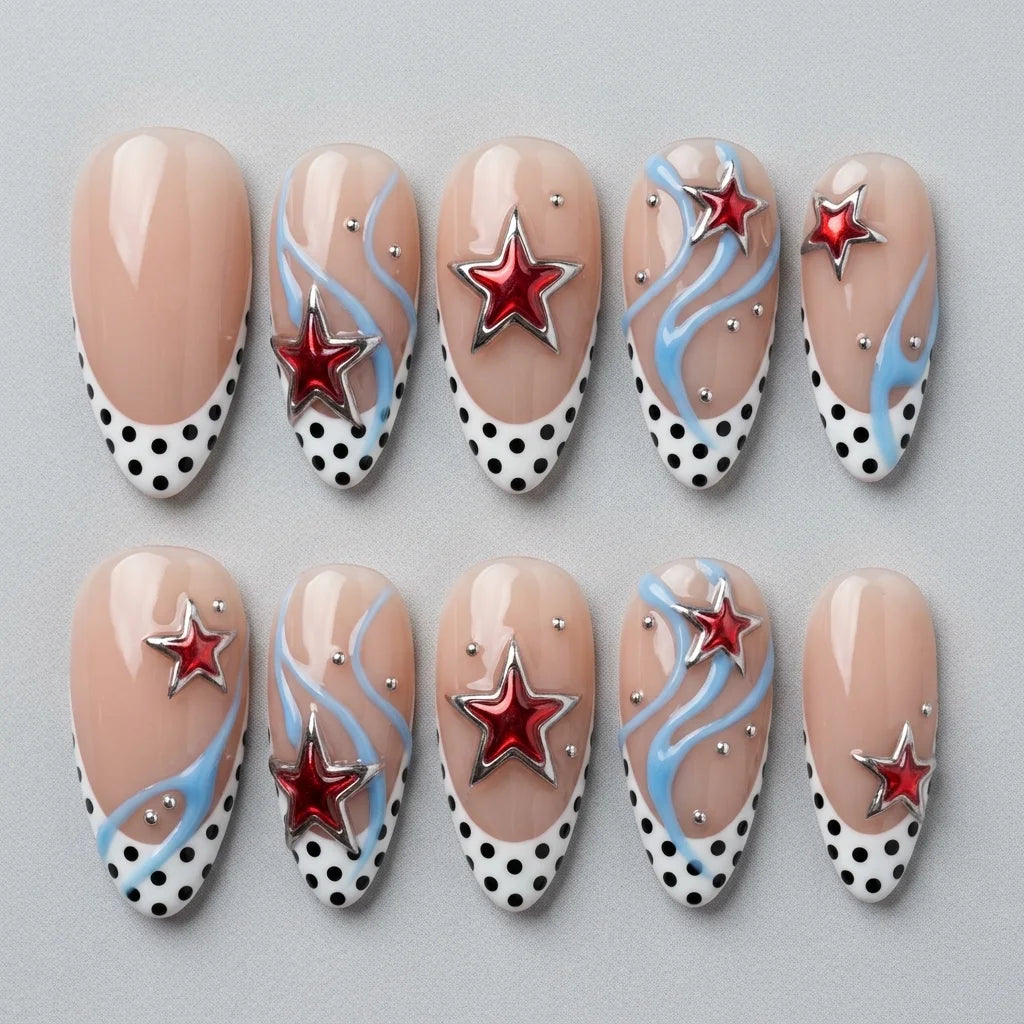 nude french tip 3d almond short press on nails stars mockup 01