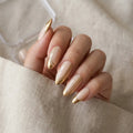 nude gold chrome line almond press on nails swirl mockup 01