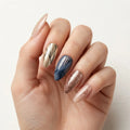nude gold grey marble almond press on nails geometric line glitter flat lay 01