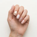 nude pink white 3d halloween square short press on nails gothic ghost heart lifestyle 04