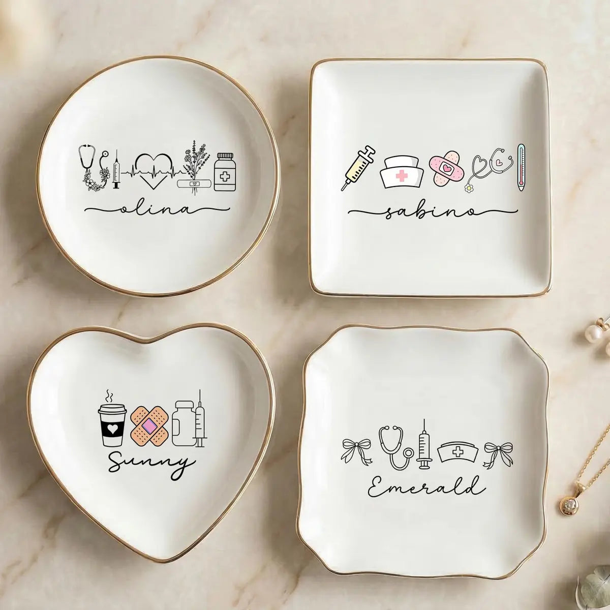 Nurse Graduation Gift, Nurse Ring Dish, Custom Nursing School Grad Gift, RN Graduation Gift for Her