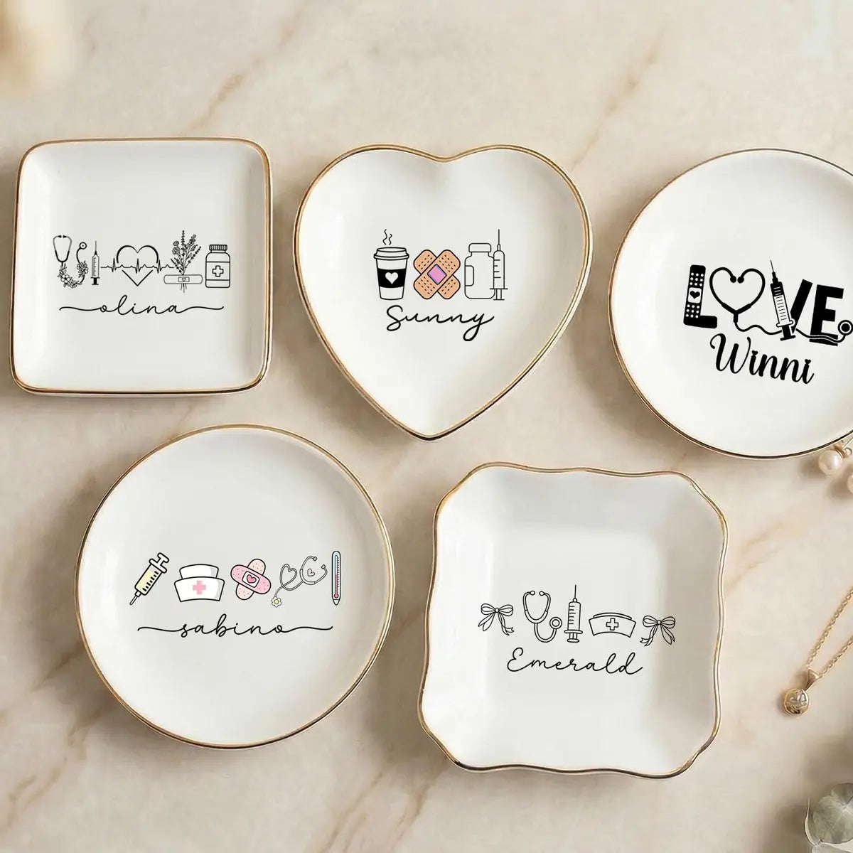 Nurse Graduation Gift, Nurse Ring Dish, Custom Nursing School Grad Gift, RN Graduation Gift for Her variant