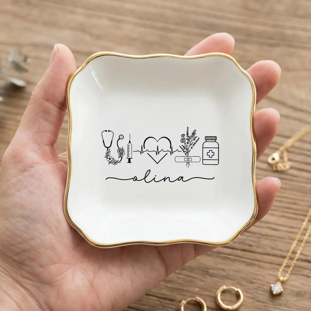 Nurse Graduation Gift, Nurse Ring Dish, Custom Nursing School Grad Gift, RN Graduation Gift for Her variant