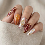 orange aura almond medium press on nails constellation mockup 02
