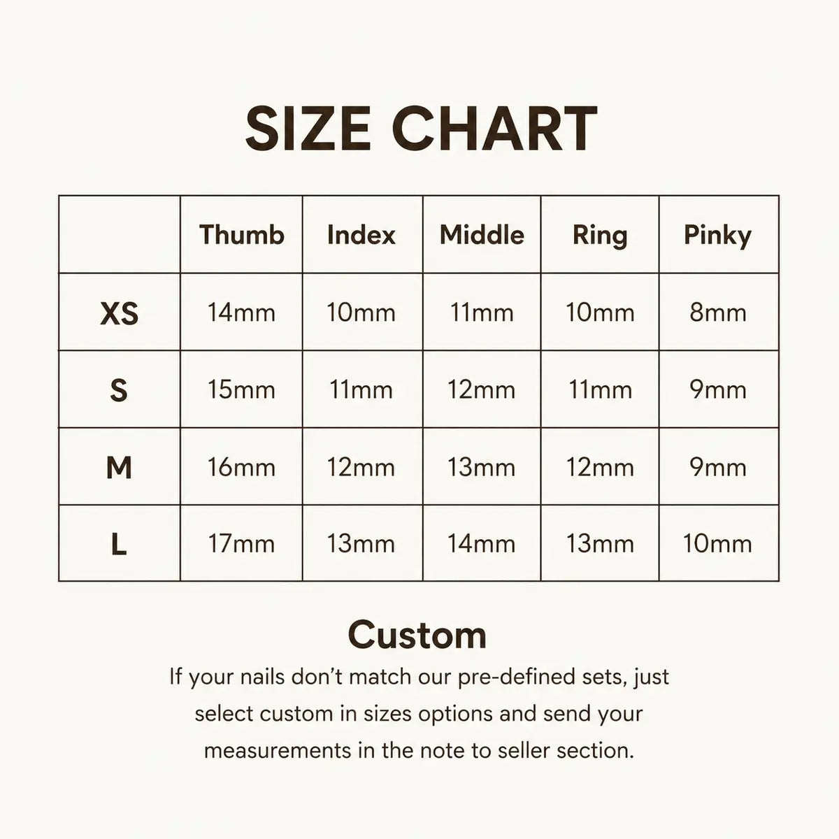 orange nude 3d french tip almond press on nails seashell starfish glitter size chart 02