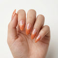orange nude ombre almond press on nails white heart mockup 01