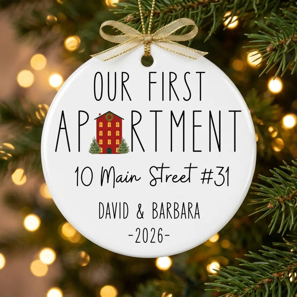 our first apartment personalized ornament tree